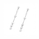 Dublin Silver Sterling Silver Star Dangle Earrings