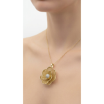 Gold-Plated Sterling Silver Flower Pendant Necklace | Dublin Silver