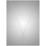 Dublin Silver 925 Sterling Silver Circle Pendant Necklace with Cubic Zirconia