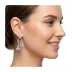 Dublin Silver 925 Sterling Silver Irish Clover Dangle Earrings