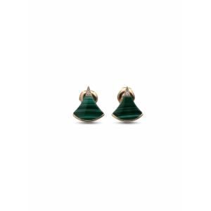 925 Sterling Silver Modern Green Malachite Stud Earrings | Dublin Silver