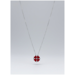 925 Sterling Silver Heart Clover Pendant Necklace 18-inch Chain | Dublin Silver