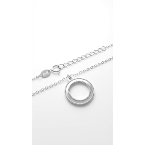925 Sterling Silver Circle Pendant Necklace | Elegant Dublin Silver