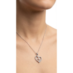 925 Sterling Silver Heart Pendant with Cubic Zirconia | Dublin Silver