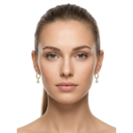 Elegant 925 Sterling Silver Gold-Plated Drop Earrings with Cubic Zirconia