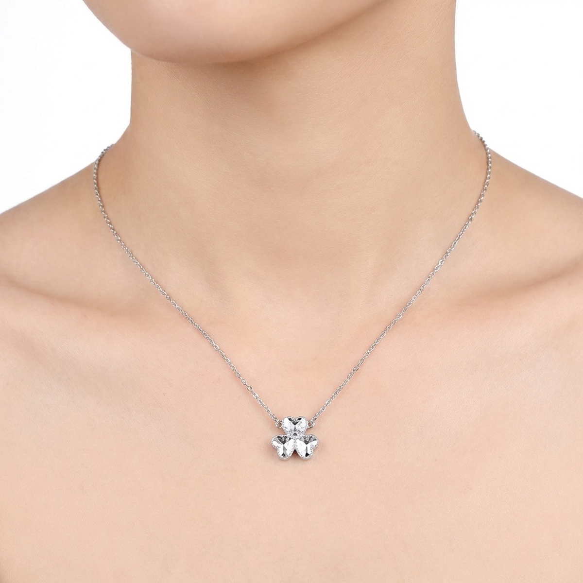 925 Sterling Silver Clover Pendant Necklace | Dublin Silver
