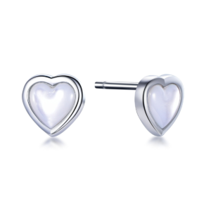 Elegant 925 sterling silver earrings with white shell accents