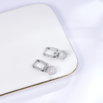 Elegant 925 Sterling Silver CZ Earrings – Exquisite Craftsmanship