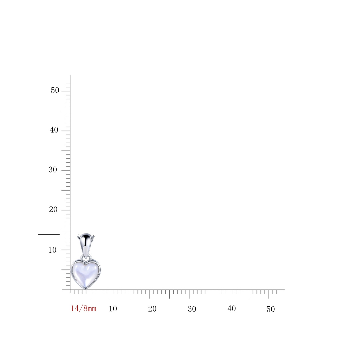 925 Sterling Silver Heart Shell Pendant Necklace | Dublin Silver