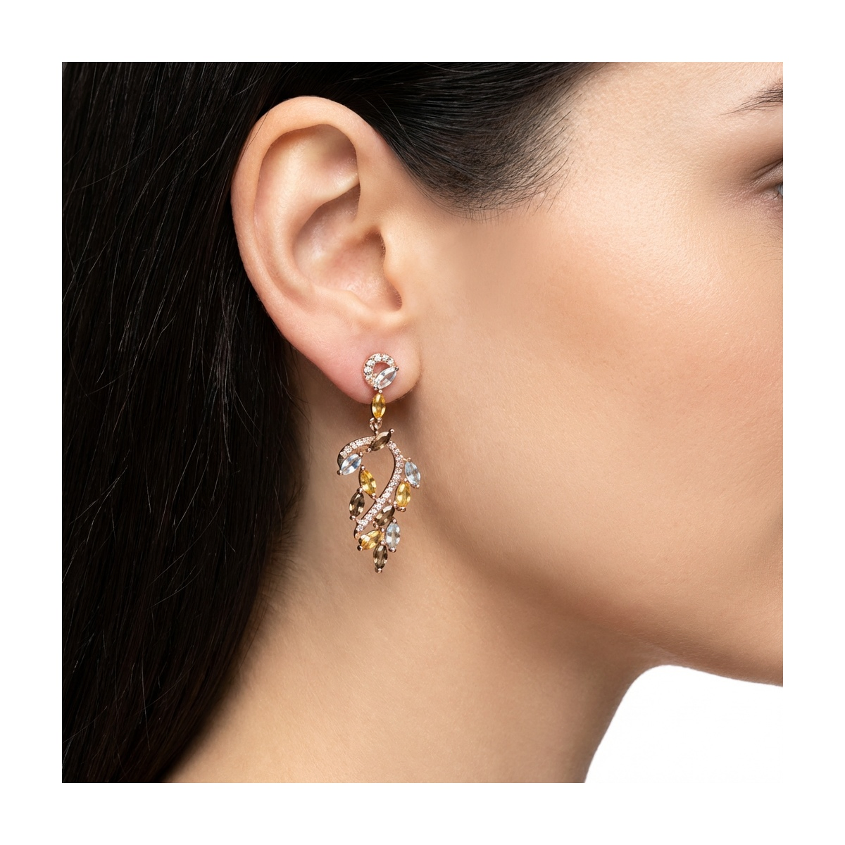 Sterling Silver Elegant Gemstone Dangle Earrings | Dublin Silver