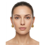 Dublin Silver 925 Sterling Silver Gold-Plated Teardrop Earrings