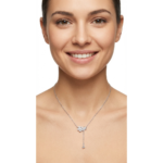 Dublin Silver 925 Sterling Silver Floral Pendant Necklace with Cubic Zirconia