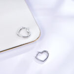 Elegant Glossy 925 Sterling Silver Earrings - Timeless Shine