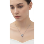 Dublin Silver 925 Sterling Silver Butterfly and Floral Pendant Necklace