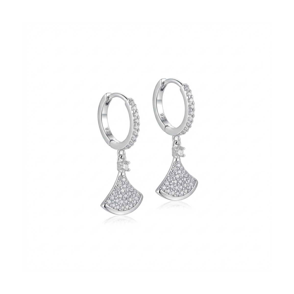 925 Sterling Silver Elegant Drop Earrings with Crystal Accents | Dublin Silver