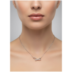 Dublin Silver 925 Sterling Silver Bow Necklace Delicate Chain