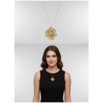 Gold-Plated Sterling Silver Flower Pendant Necklace | Dublin Silver