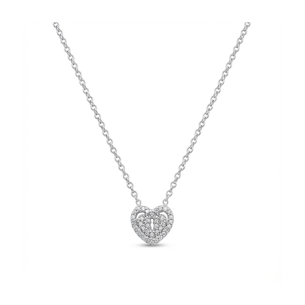 Dublin Silver 925 Sterling Silver Heart Pendant Necklace