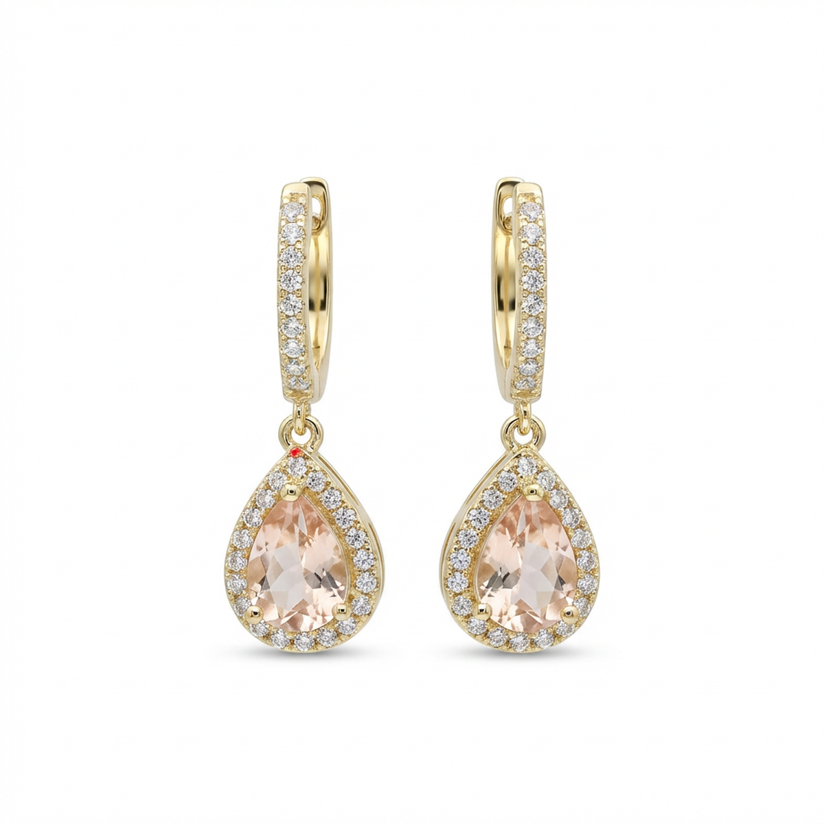 Elegant 925 Sterling Silver Drop Earrings with Teardrop Design