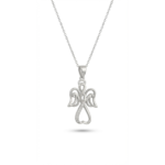 925 Sterling Silver Angel Heart Pendant | Dublin Silver
