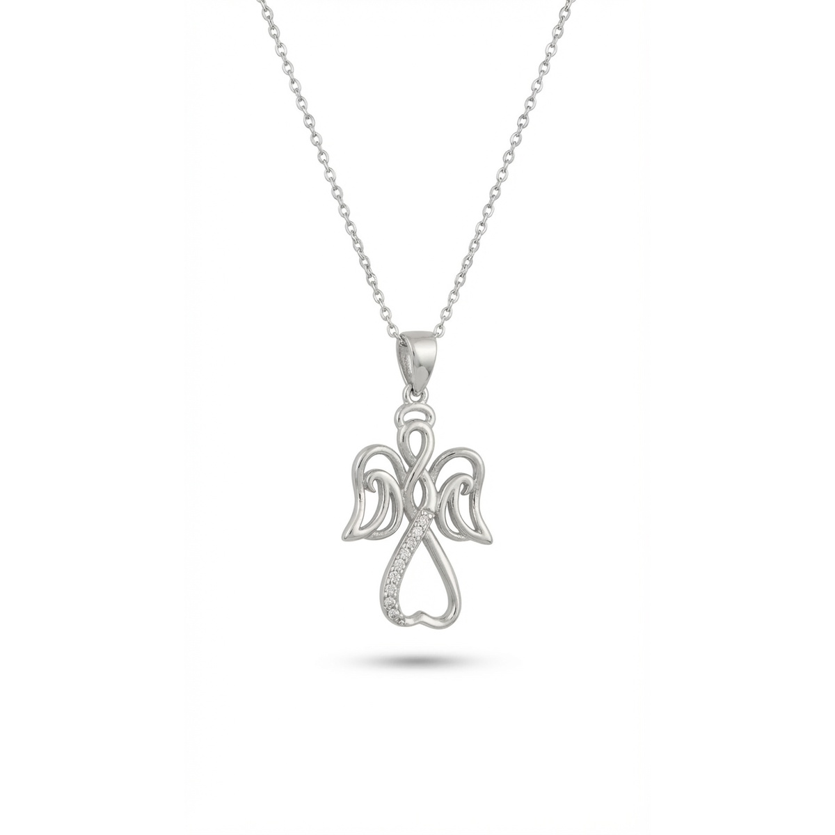 925 Sterling Silver Angel Heart Pendant | Dublin Silver