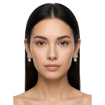 Gold-Plated Sterling Silver Bow Pearl Earrings | Dublin Silver