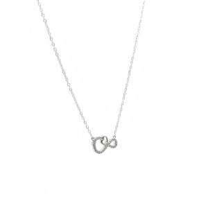 Dublin Silver 925 Sterling Silver Infinity Heart Pendant Necklace 18-inch Chain