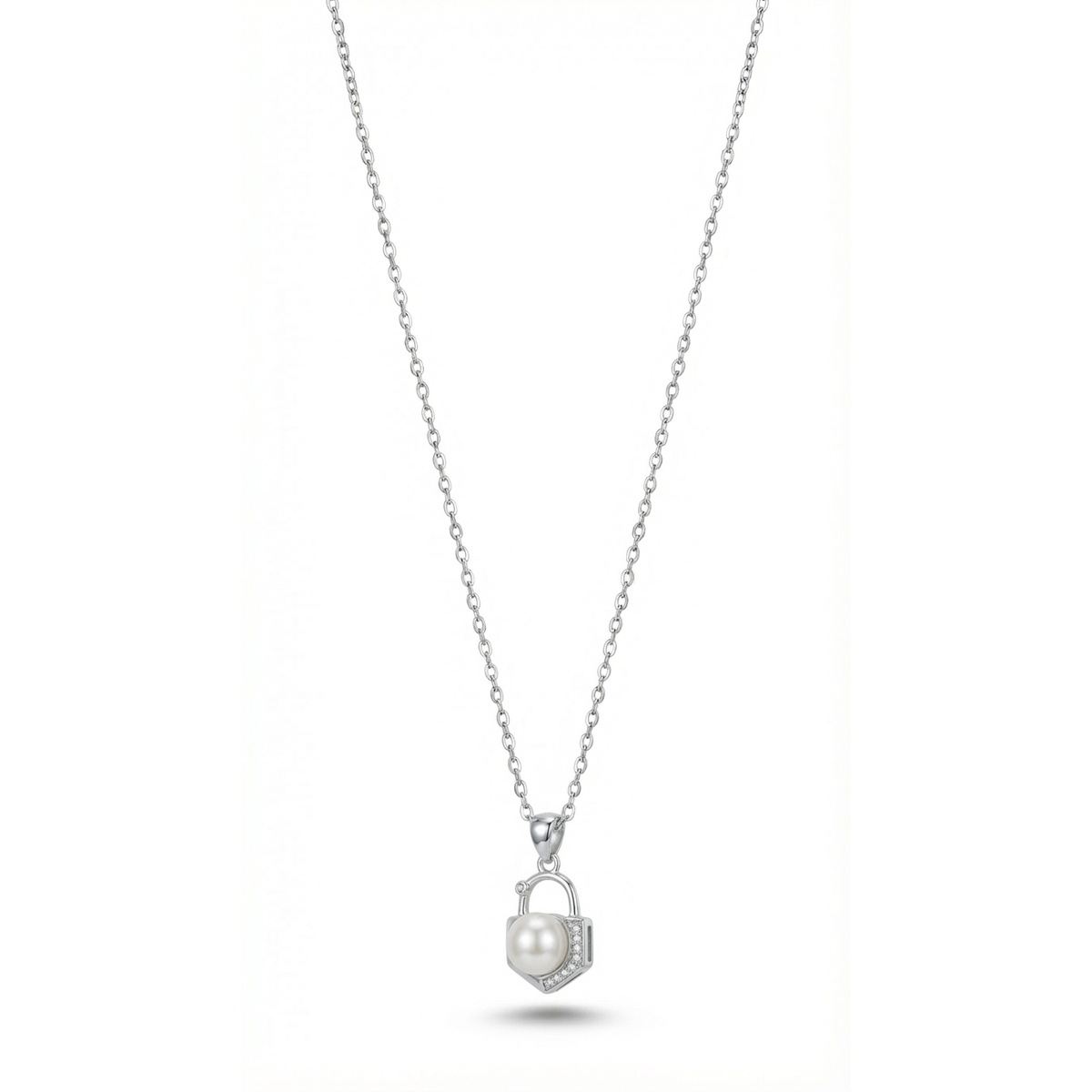 Dublin Silver 925 Sterling Silver Pearl Pendant Necklace