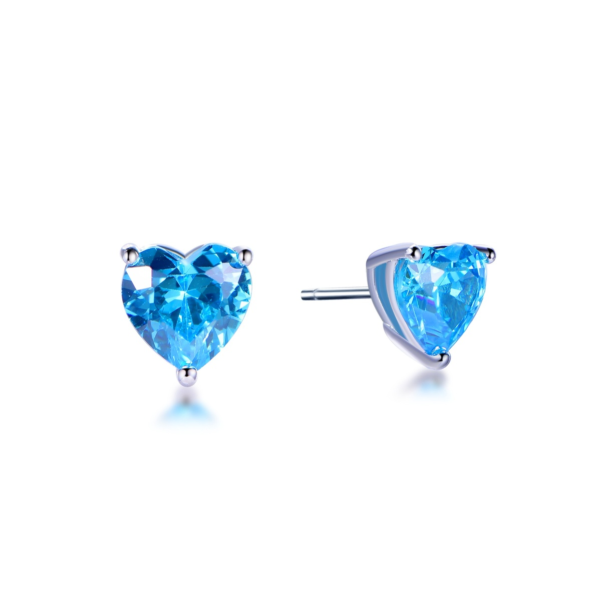 Elegant Aqua Blue CZ Earrings crafted from premium 925 sterling silver