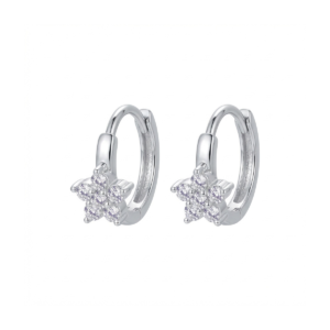 925 Sterling Silver Floral Crystal Stud Earrings | Dublin Silver