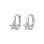 925 Sterling Silver Floral Crystal Stud Earrings | Dublin Silver