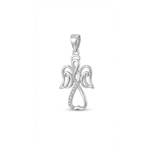 925 Sterling Silver Angel Heart Pendant | Dublin Silver