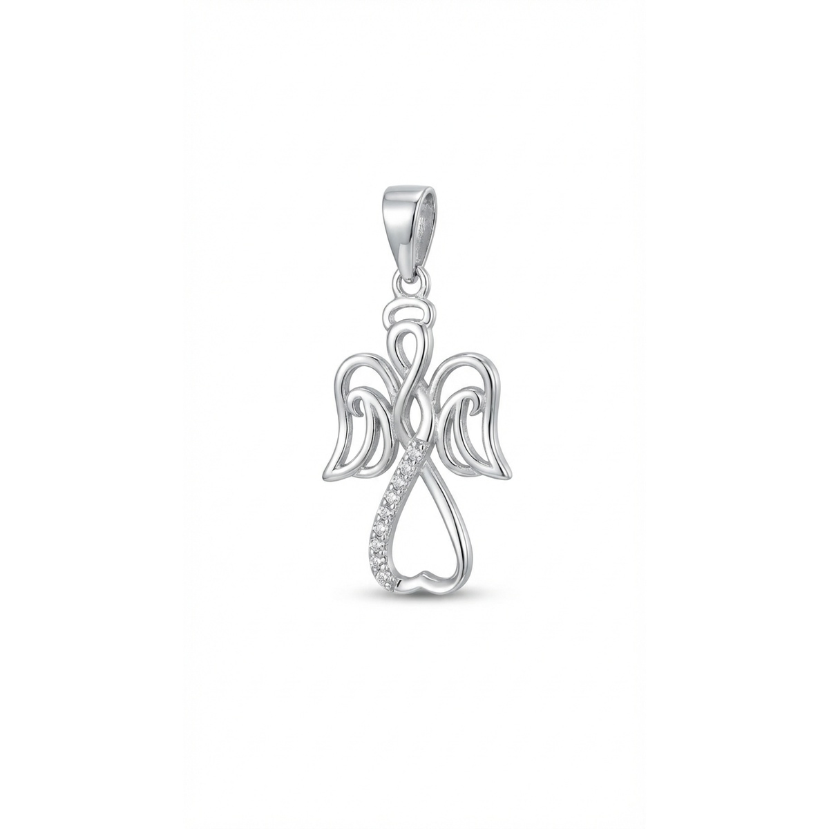 925 Sterling Silver Angel Heart Pendant | Dublin Silver