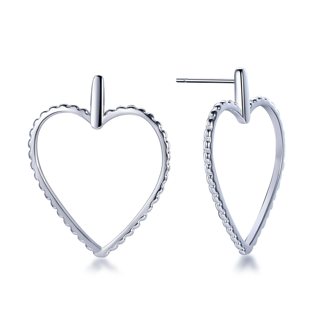 Glossy 925 sterling silver earrings showcasing premium craftsmanship