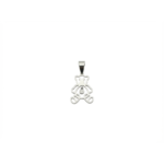 Dublin Silver 925 Sterling Silver Teddy Bear Pendant Necklace