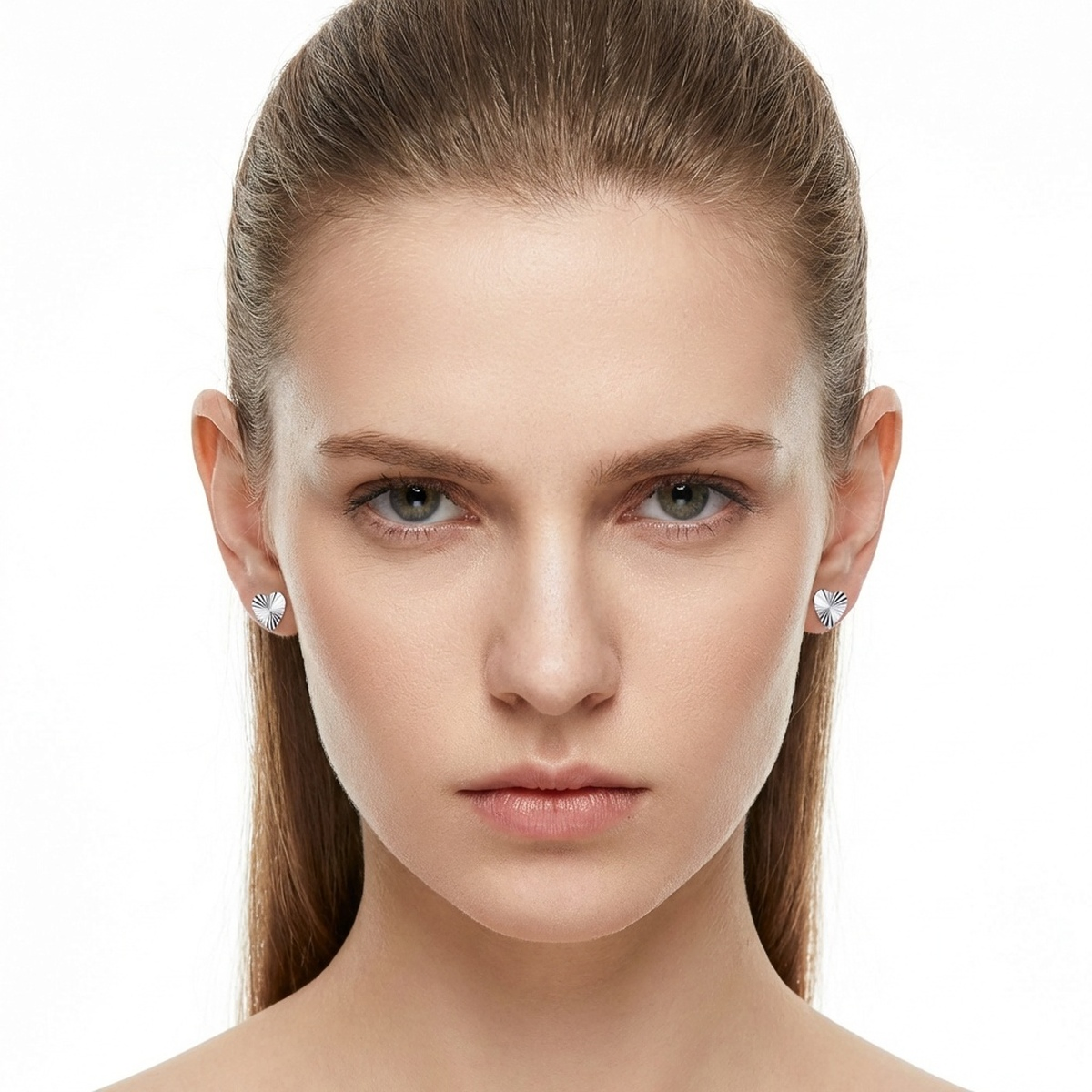 Elegant Glossy 925 Sterling Silver Earrings for Timeless Glamour