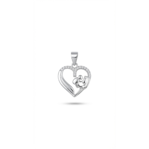 925 Sterling Silver Mother and Child Heart Pendant | Dublin Silver