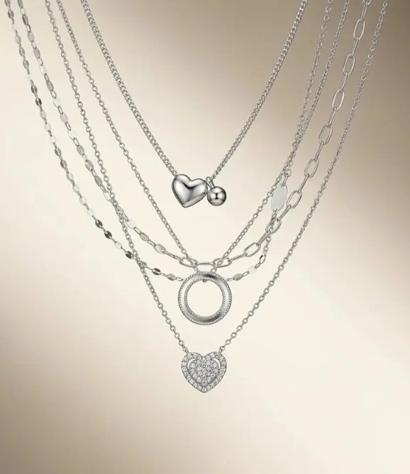 Silver necklaces