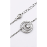925 Sterling Silver Cubic Zirconia Circle Pendant Necklace | Dublin Silver