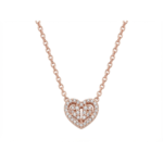 Elegant 925 sterling silver heart pendant necklace from Dublin Silver