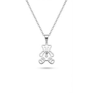 925 Sterling Silver Teddy Bear Pendant Necklace | Dublin Silver
