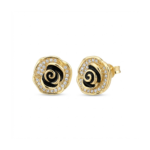 925 Sterling Silver Gold-Plated Rose Stud Earrings | Dublin Silver