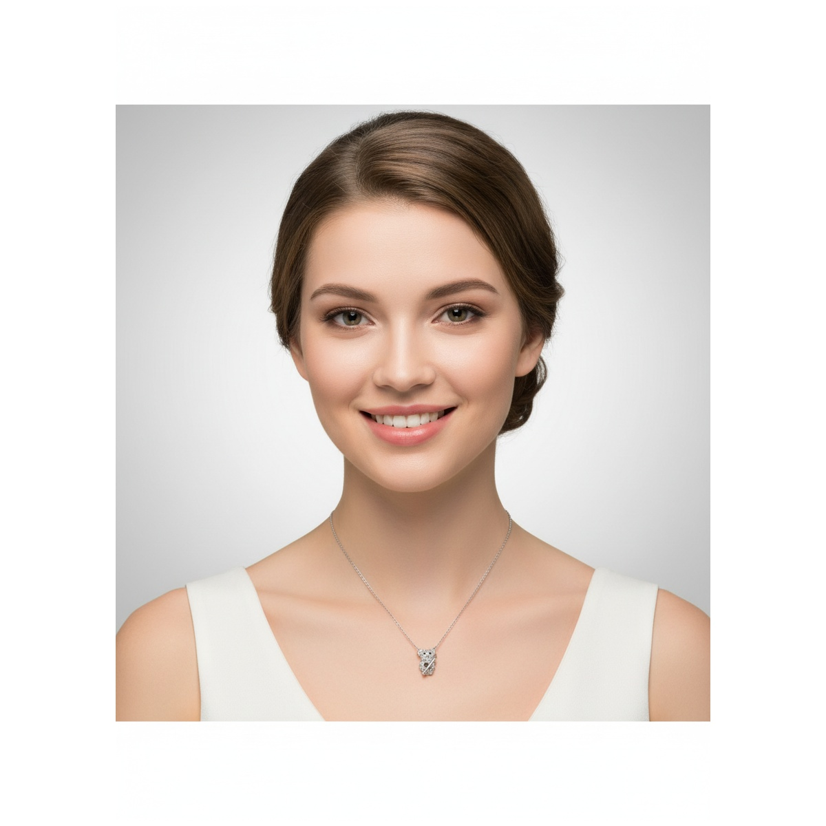 925 Sterling Silver Teddy Bear Pendant Necklace | Dublin Silver