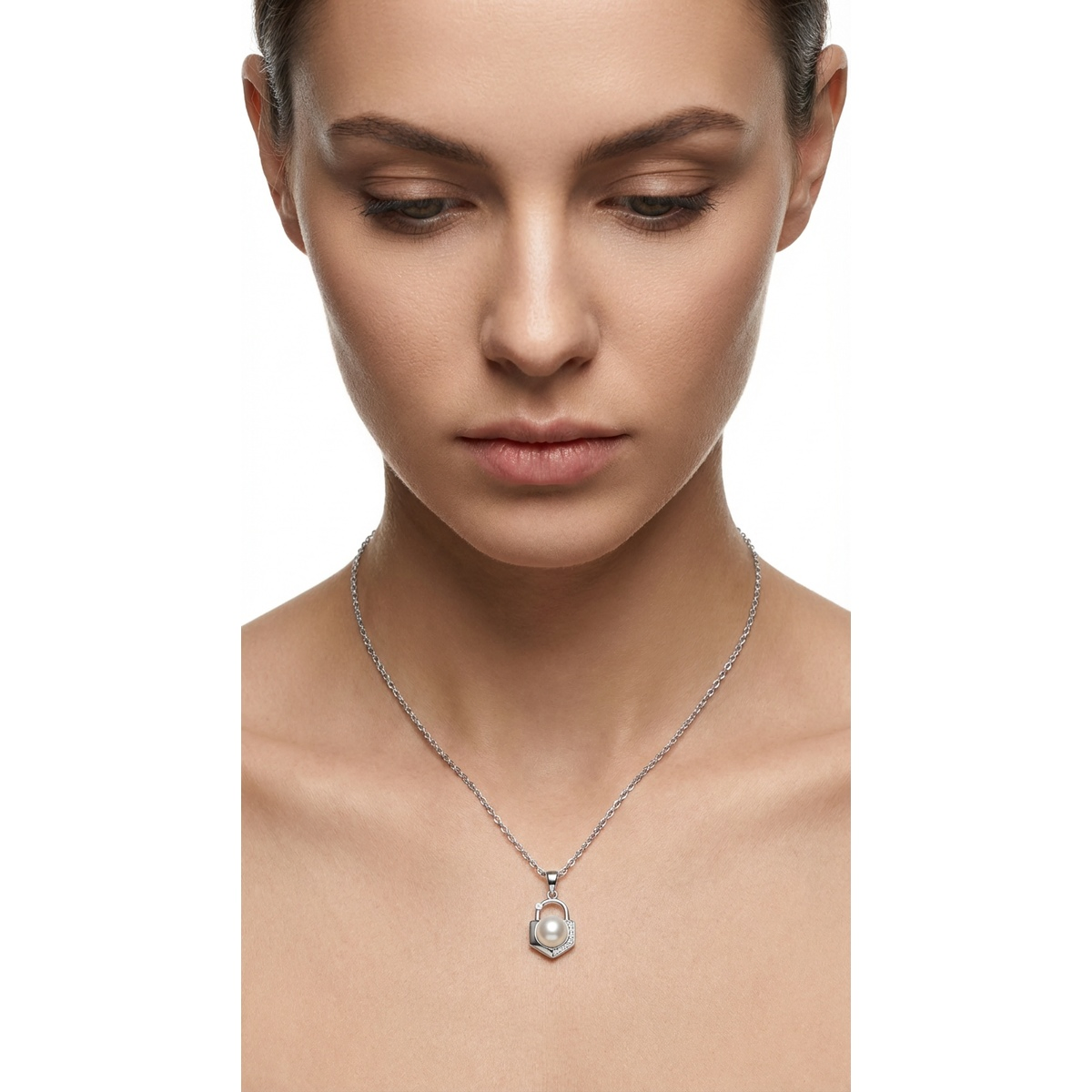 Dublin Silver 925 Sterling Silver Pearl Pendant Necklace