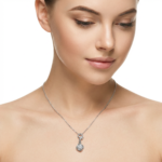 925 Sterling Silver Elegant Pendant Necklace with Crystal | Dublin Silver