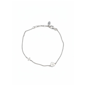 925 Sterling Silver Heart and Cross Bracelet with Lobster Clasp | Dublin Silver