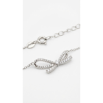 Dublin Silver 925 Sterling Silver Bow Necklace Delicate Chain