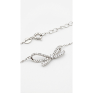 925 Sterling Silver Bow Necklace Delicate Chain | Dublin Silver
