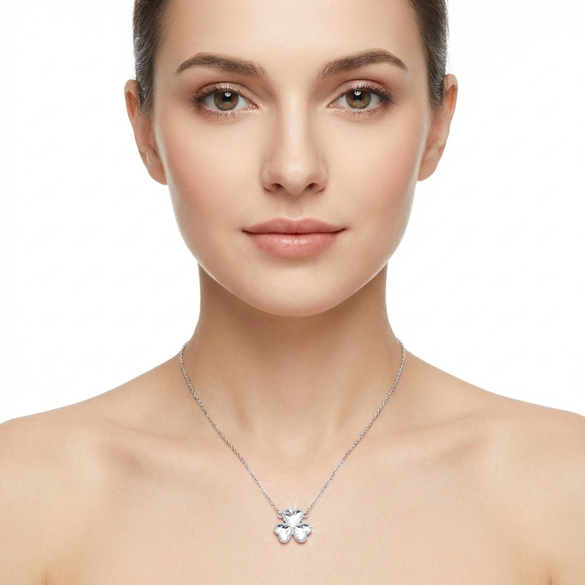 925 Sterling Silver Clover Pendant Necklace | Dublin Silver