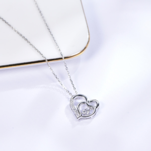 925 Sterling Silver Heart CZ Pendant Necklace | Dublin Silver